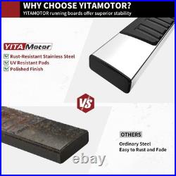 YITAMOTOR 6.5 Inches Running Boards Compatible with inches, Chrome-6.5in